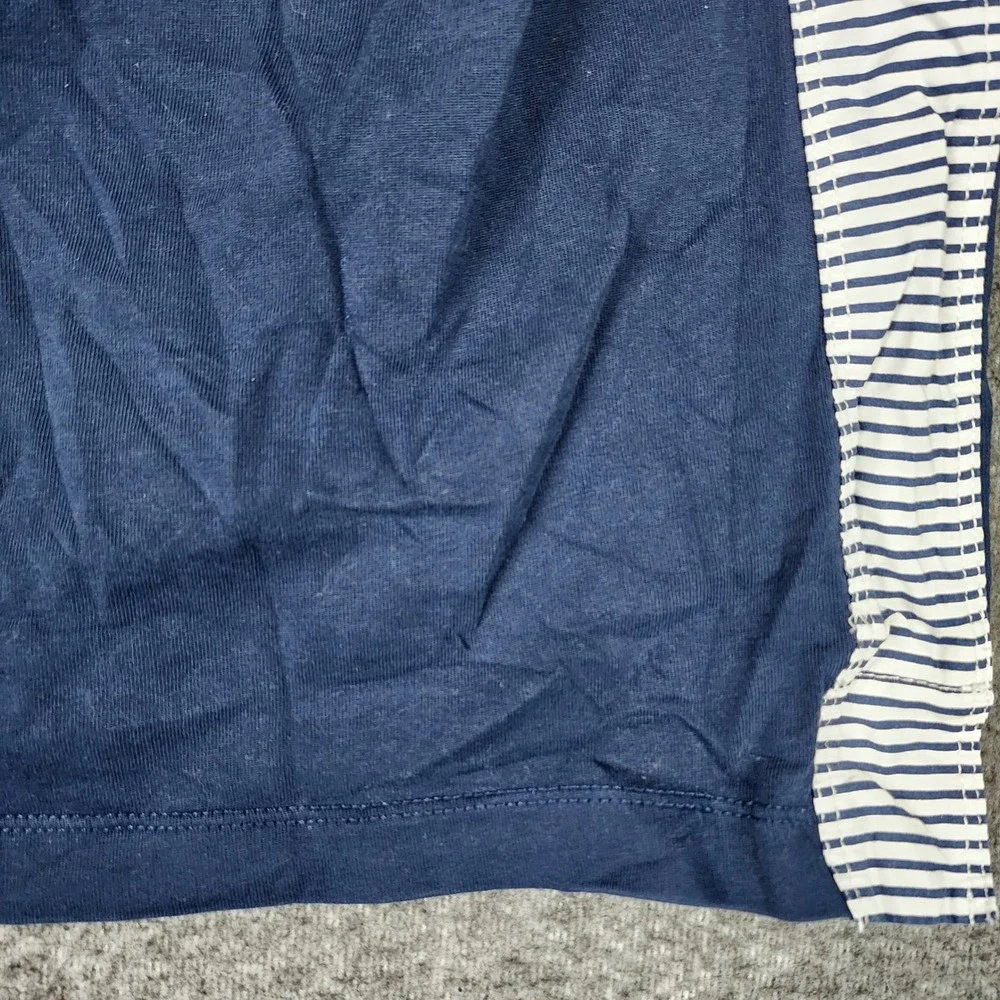 Lauren Ralph Lauren Tank Top Womens M Navy Blue Striped Side Panels EUC